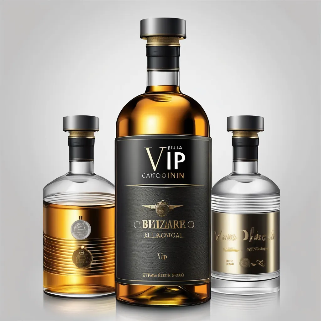 bottiglie con etichetta VIP