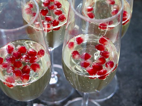 champagne con bacche rosse, Sparkling cocktail