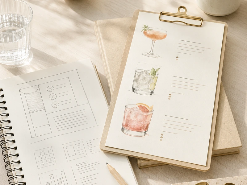 costruire cocktail list